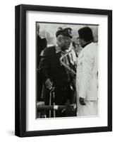 Count Basie Chatting with Illinois Jacquet at the Capital Radio Jazz Festival, London, July 1979-Denis Williams-Framed Premium Photographic Print