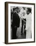 Count Basie Chatting with Illinois Jacquet at the Capital Radio Jazz Festival, London, July 1979-Denis Williams-Framed Photographic Print