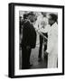 Count Basie Chatting with Illinois Jacquet at the Capital Radio Jazz Festival, London, July 1979-Denis Williams-Framed Photographic Print