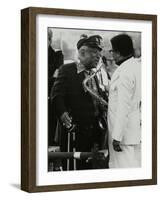 Count Basie Chatting with Illinois Jacquet at the Capital Radio Jazz Festival, London, July 1979-Denis Williams-Framed Photographic Print