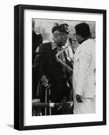 Count Basie Chatting with Illinois Jacquet at the Capital Radio Jazz Festival, London, July 1979-Denis Williams-Framed Photographic Print