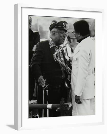 Count Basie Chatting with Illinois Jacquet at the Capital Radio Jazz Festival, London, July 1979-Denis Williams-Framed Photographic Print