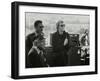 Count Basie with Singer Dennis Rowland and Drummer Butch Miles at the Capital Radio Jazz Festival-Denis Williams-Framed Photographic Print