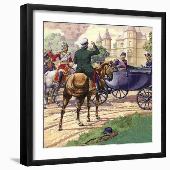 Count Bismark Approaches the Carriage of Napoleon III-Pat Nicolle-Framed Giclee Print