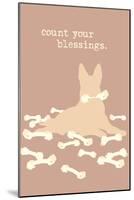 Count Blessings - Brown Version-Dog is Good-Mounted Art Print