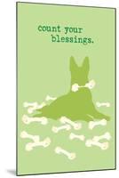 Count Blessings - Green Version-Dog is Good-Mounted Art Print