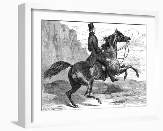 Count D'Orsay Riding-null-Framed Art Print