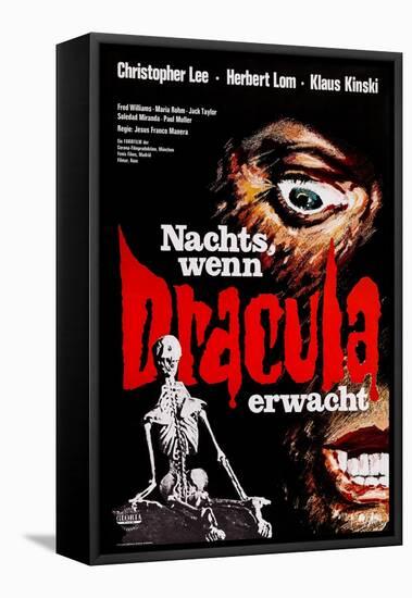 Count Dracula, (AKA Nachts, Wenn Dracula Erwacht), German Poster Art, 1970-null-Framed Stretched Canvas