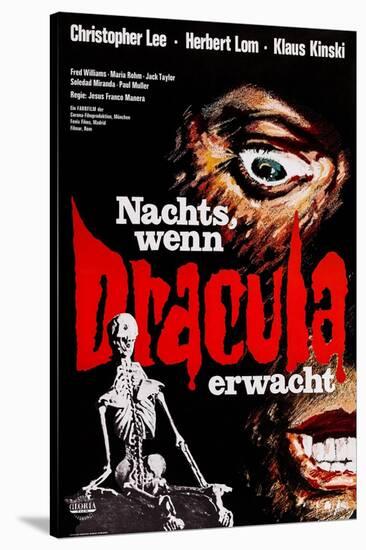 Count Dracula, (AKA Nachts, Wenn Dracula Erwacht), German Poster Art, 1970-null-Stretched Canvas