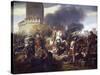 Count Eudes Defending Paris Against Normans in 885-Jean-Victor Schnetz-Stretched Canvas