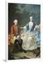 Count Giacomo Durazzo in the Guise of a Huntsman with His Wife-Martin van Meytens-Framed Art Print