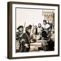 Count Guy De Dampierre Imprisoned by King Philip of France-Kenneth John Petts-Framed Giclee Print