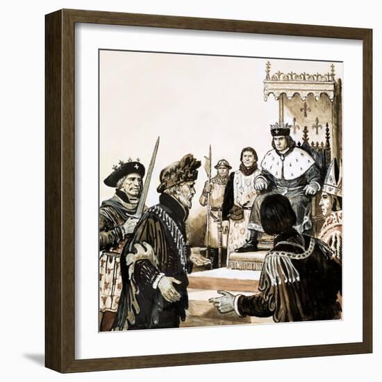 Count Guy De Dampierre Imprisoned by King Philip of France-Kenneth John Petts-Framed Giclee Print