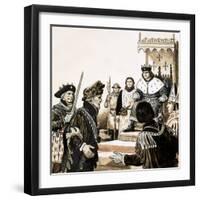 Count Guy De Dampierre Imprisoned by King Philip of France-Kenneth John Petts-Framed Giclee Print