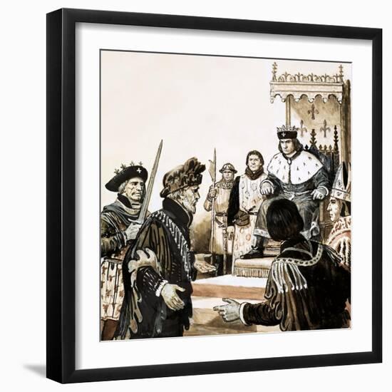 Count Guy De Dampierre Imprisoned by King Philip of France-Kenneth John Petts-Framed Giclee Print