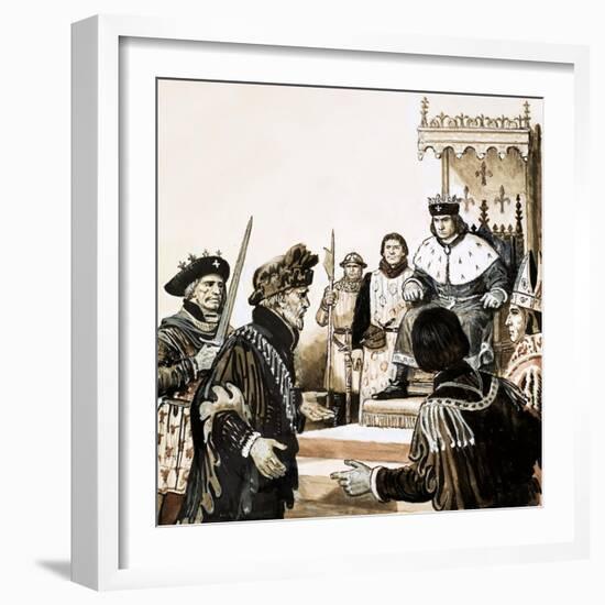 Count Guy De Dampierre Imprisoned by King Philip of France-Kenneth John Petts-Framed Giclee Print