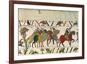 Count Guy Leads Him to Beurain Where He Keeps Him, Detail from the Bayeux Tapestry, Before 1082-null-Framed Giclee Print