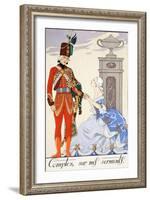 Count on My Oaths-Georges Barbier-Framed Giclee Print