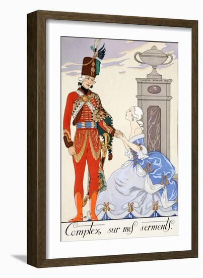 Count on My Oaths-Georges Barbier-Framed Giclee Print