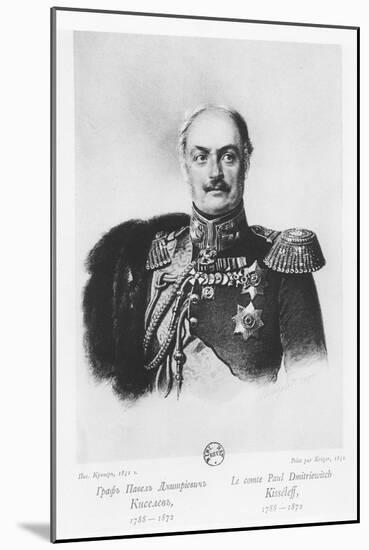 Count Pavel Dmitrievich Kiselyov-Franz Kruger-Mounted Giclee Print