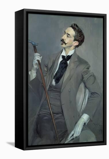 Count Robert De Montesquiou (1855-1921) 1897-Giovanni Boldini-Framed Stretched Canvas
