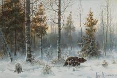 Bear in the Winter Forest, 1907-Count Vladimir Leonidovich Muravyov-Framed Giclee Print