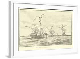 Count William I of Holland Voyaging to the 5th Crusade, 1217-Willem II Steelink-Framed Giclee Print