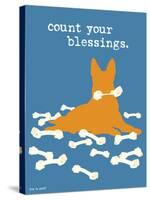 Count Your Blessings-Dog is Good-Stretched Canvas