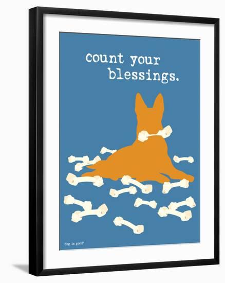 Count Your Blessings-Dog is Good-Framed Art Print