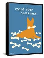 Count Your Blessings-Dog is Good-Framed Stretched Canvas