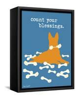 Count Your Blessings-Dog is Good-Framed Stretched Canvas