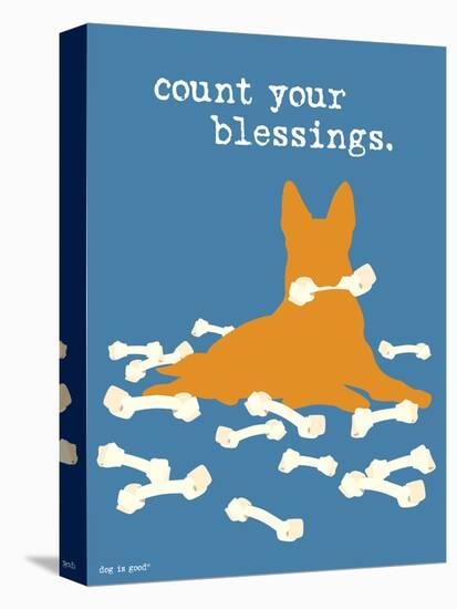 Count Your Blessings-Dog is Good-Stretched Canvas