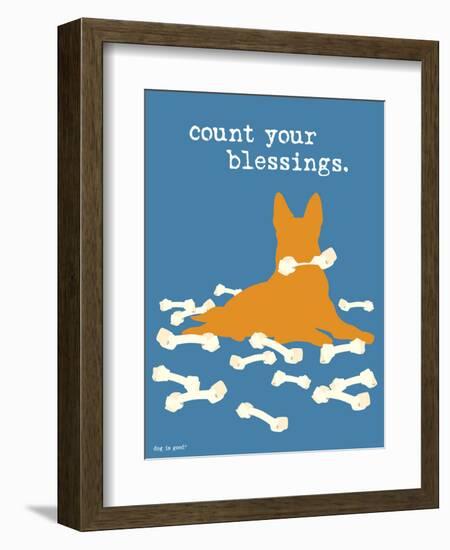 Count Your Blessings-Dog is Good-Framed Art Print