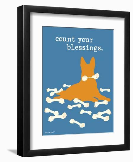 Count Your Blessings-Dog is Good-Framed Art Print