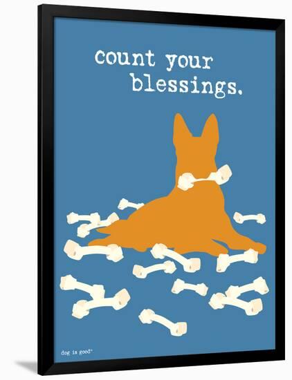 Count Your Blessings-Dog is Good-Framed Art Print