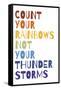 Count Your Rainbows Warm-Wild Apple Portfolio-Framed Stretched Canvas