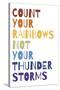 Count Your Rainbows Warm-Wild Apple Portfolio-Stretched Canvas