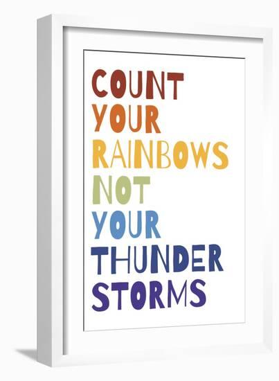 Count Your Rainbows Warm-Wild Apple Portfolio-Framed Art Print