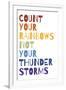 Count Your Rainbows Warm-Wild Apple Portfolio-Framed Art Print