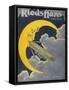 Count Zeppelin's Next Destination - the Moon!-null-Framed Stretched Canvas