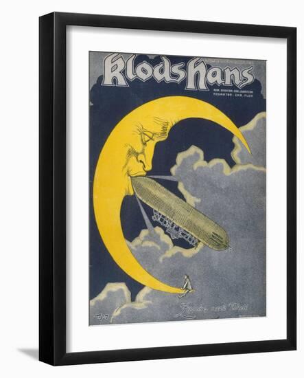Count Zeppelin's Next Destination - the Moon!-null-Framed Photographic Print