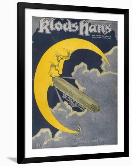 Count Zeppelin's Next Destination - the Moon!-null-Framed Photographic Print
