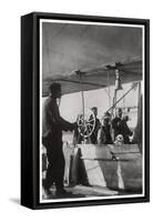 Count Zeppelin with His Daughter in the Gondola of Zeppelin Lz3, Germany, C1906-1908-null-Framed Stretched Canvas