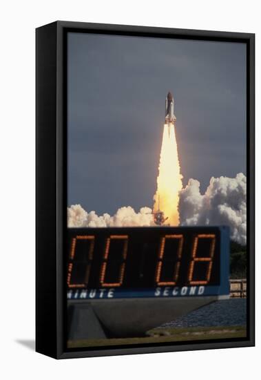 Countdown to Space Shuttle Discovery Launch-Roger Ressmeyer-Framed Stretched Canvas