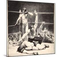 Counted Out, 1921-George Wesley Bellows-Mounted Giclee Print