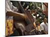 Counterbass with Trumpet Player, Part of Traditional Band Playing in a Cafe, Habana Vieja, Cuba-Eitan Simanor-Mounted Photographic Print