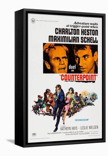 Counterpoint, Top from Left, Charlton Heston, Maximilian Schell, 1967-null-Framed Stretched Canvas