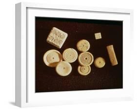 Counters and Dice, Gallo-Roman, Second Half of First Century BC-null-Framed Giclee Print