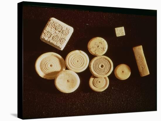 Counters and Dice, Gallo-Roman, Second Half of First Century BC-null-Stretched Canvas