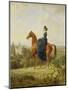 Countess Caroline Waldbott Von Bassenheim on Horseback in Front of Castle Leutstetten-Albrecht Adam-Mounted Giclee Print